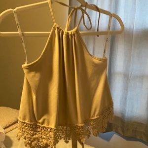 Sexy Cream Backless Top